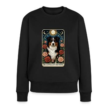 Australischer Schäferhund - Frauen Premium Bio Pullover - Schwarz - Vorne - Julia (174cm)