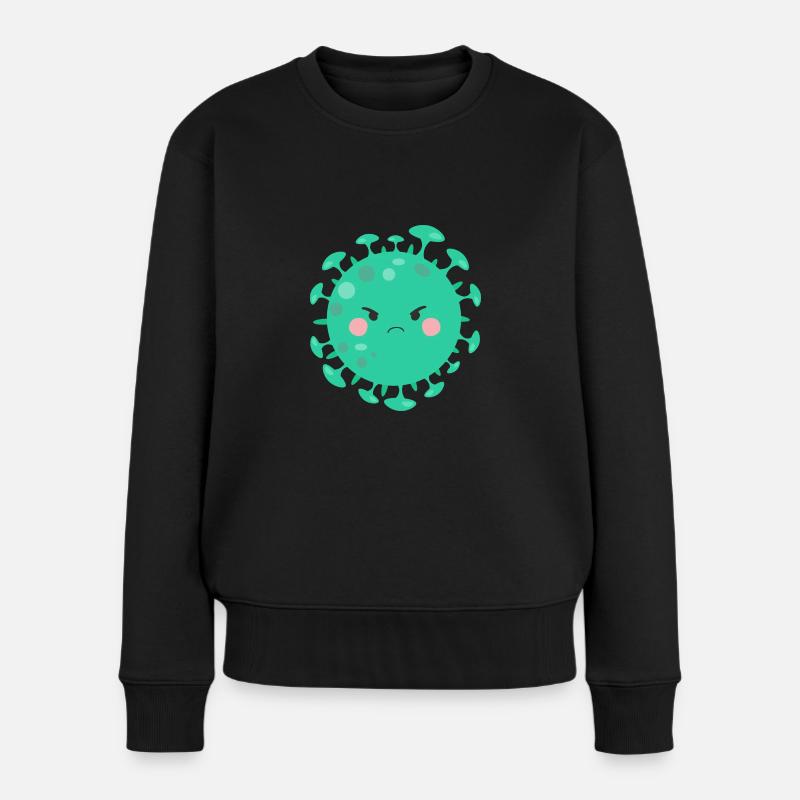 Virus - Frauen Premium Bio Pullover - Schwarz