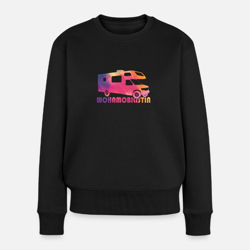 Wohnmobilistin - Frauen Premium Bio Pullover - Schwarz