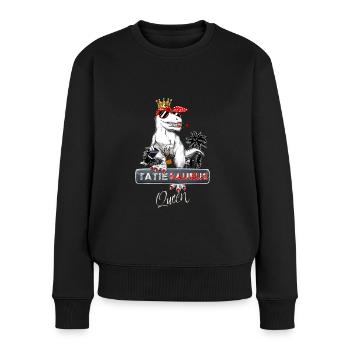 Tatiesaurus New Queen Tatie Dinosaure - Pull Premium bio Femme - noir - Devant - Julia (174cm)