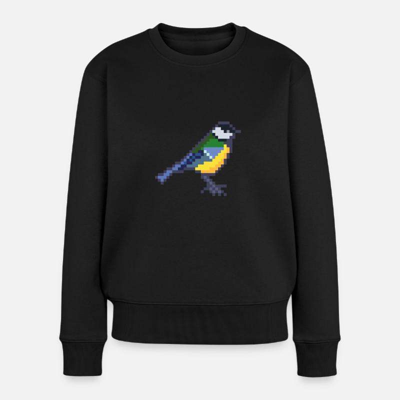 Vogel - Frauen Premium Bio Pullover - Schwarz
