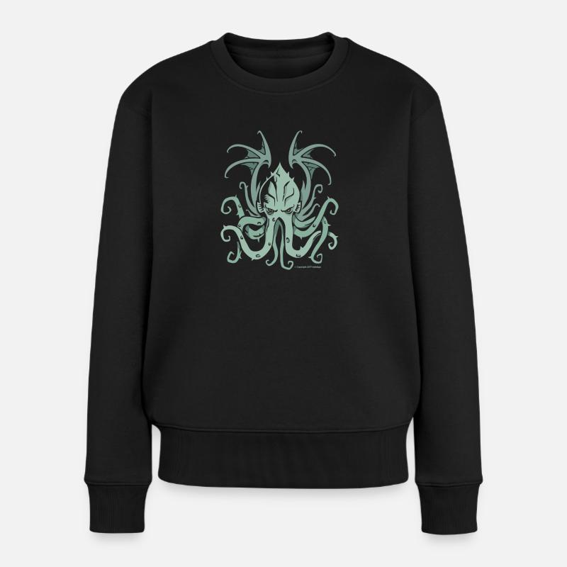 Cthulhu Alptraum - Frauen Premium Bio Pullover - Schwarz