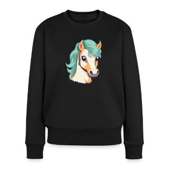 Horse Horse Head - Women's Premium Organic Jumper - black - Front - Julia (174cm)