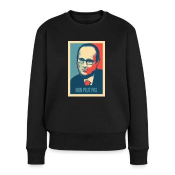 Popularité de François Hollande - Pull Premium bio Femme - noir - Devant - Julia (174cm)