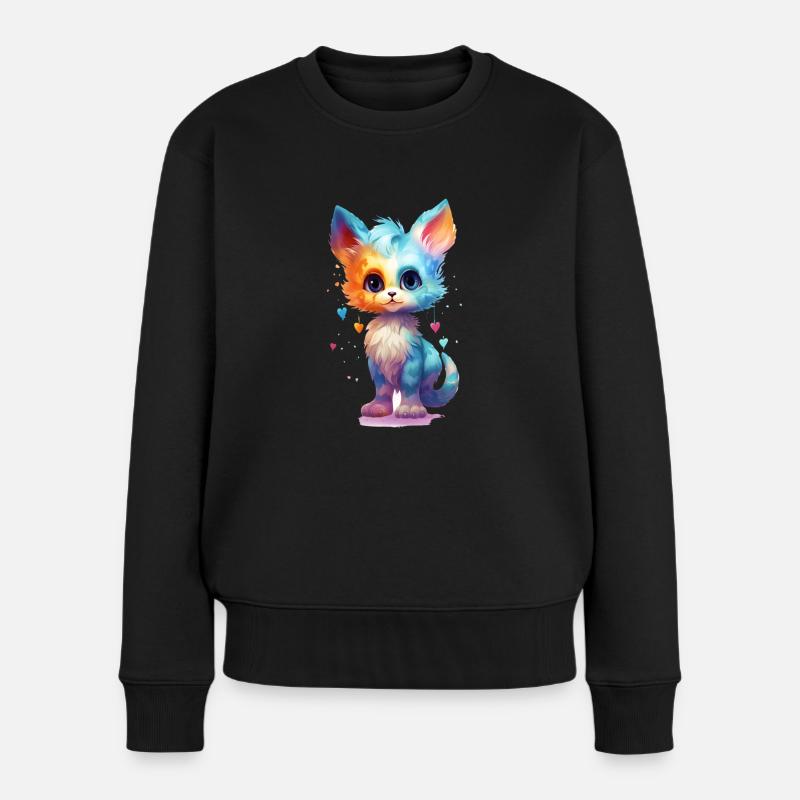 Mignon petit Sweetheard Kitty Cat Shirt Design - Pull Premium bio Femme - noir