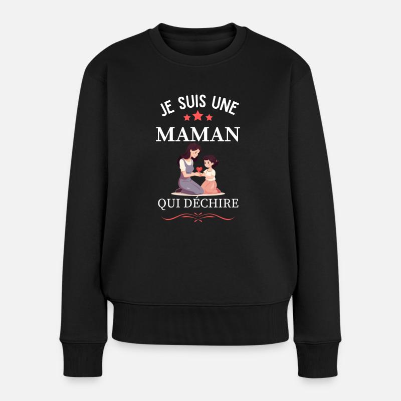 Maman qui déchire - Pull Premium bio Femme - noir