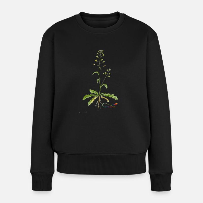 Shepherd's purse (Capsella bursa pastoris) - Women's Premium Organic Jumper - black