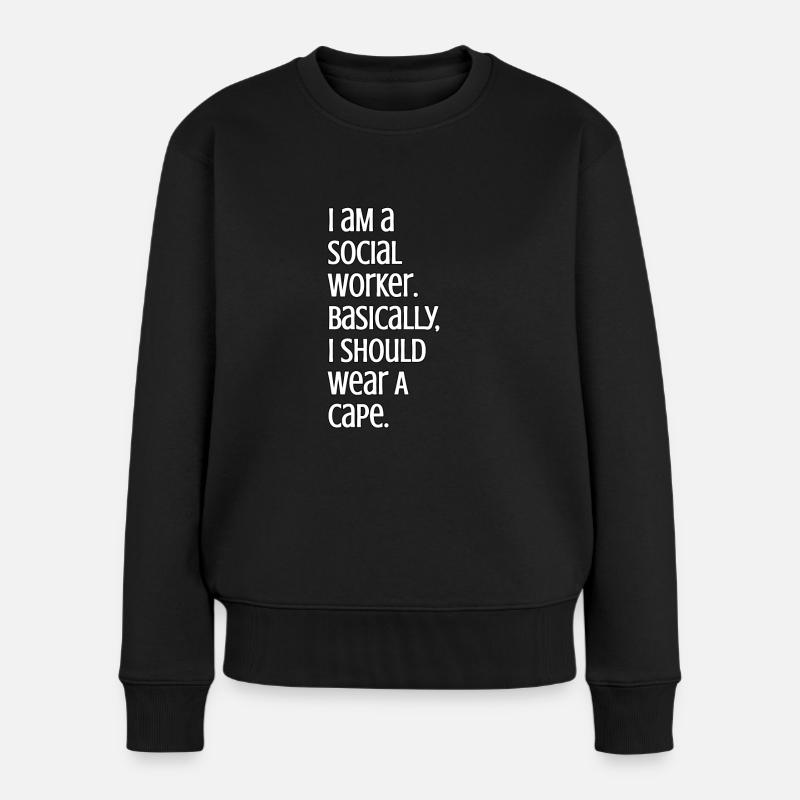 Je suis travailleuse sociale - Pull Premium bio Femme - noir