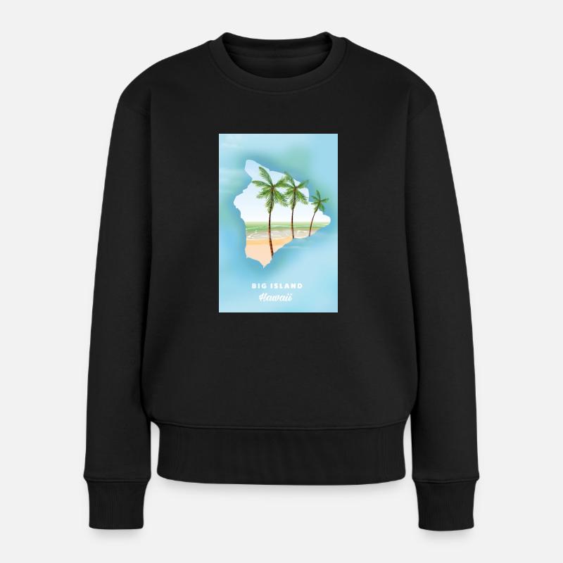 Big Island Hawaii - Frauen Premium Bio Pullover - Schwarz