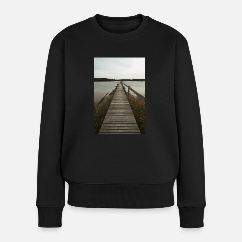 bridge - Women's Premium Organic Jumper - black