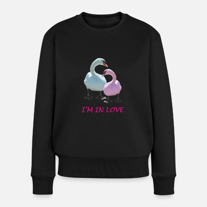 L’amour du cygne - Pull Premium bio Femme - noir