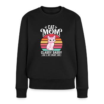 Best Cat Mom Ever - Pull Premium bio Femme - noir - Devant - Julia (174cm)