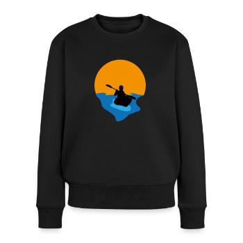 Kayak Canoe Kayak KayakEr Sunset - Women's Premium Organic Jumper - black - Front - Julia (174cm)