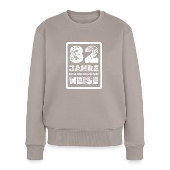 82 - Frauen Premium Bio Pullover - Taupe - Vorne - Julia (174cm)