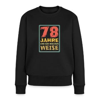 78 - Frauen Premium Bio Pullover - Schwarz - Vorne - Julia (174cm)