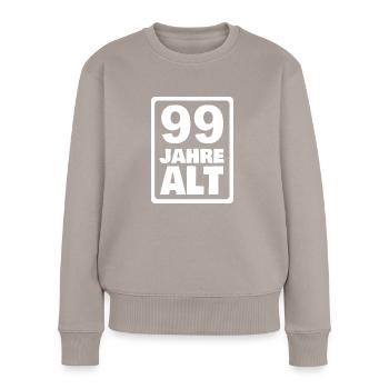 Alter 99 - Frauen Premium Bio Pullover - Taupe - Vorne - Julia (174cm)