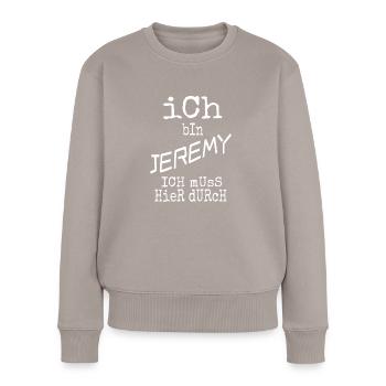 Jeremy Jeremy - Frauen Premium Bio Pullover - Taupe - Vorne - Julia (174cm)