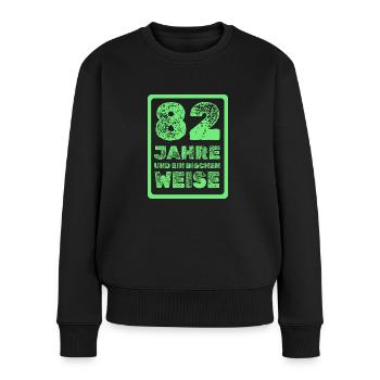 Alter 82 - Frauen Premium Bio Pullover - Schwarz - Vorne - Julia (174cm)