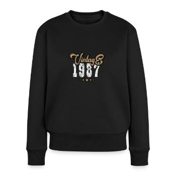 Millésime 1987 - Pull Premium bio Femme - noir - Devant - Julia (174cm)