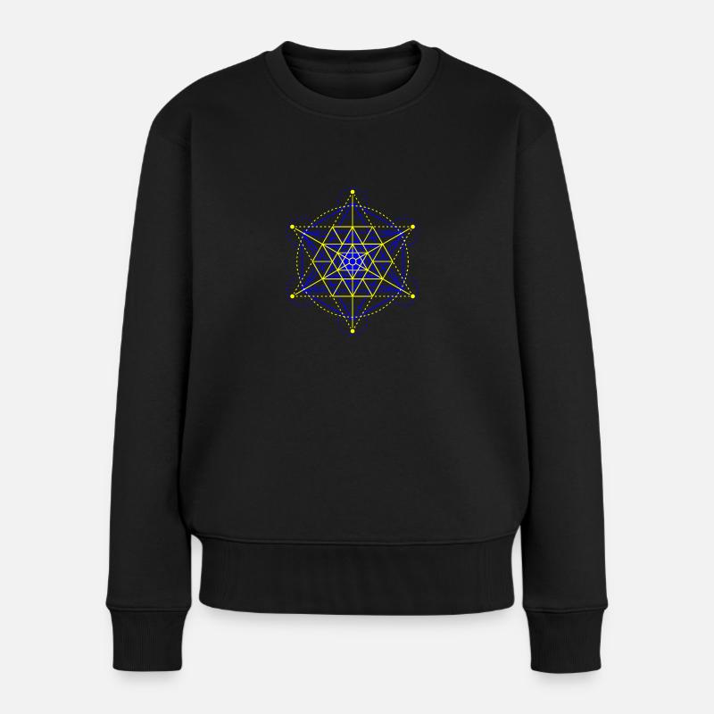 Géométrie sacrée - Pull Premium bio Femme - noir