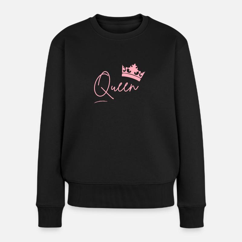 Queen Partnerschaft - Frauen Premium Bio Pullover - Schwarz