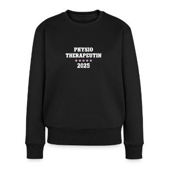 Physio Therapeutin 2025 Physiotherapie Masseurin - Frauen Premium Bio Pullover - Schwarz - Vorne - Julia (174cm)