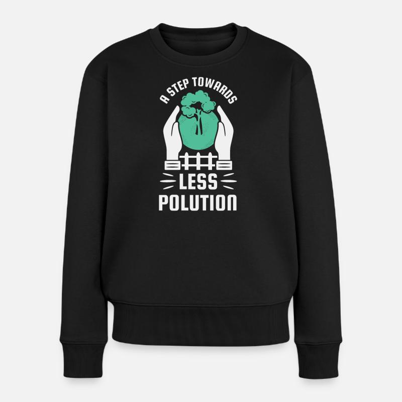 Step towards less pollution - Women's Premium Organic Jumper - black