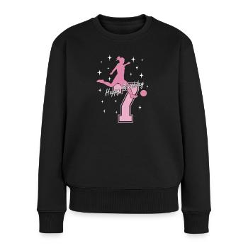 7. Geburtstag Fussball Fussballspielerin - Frauen Premium Bio Pullover - Schwarz - Vorne - Julia (174cm)