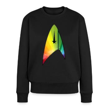 Star Trek Discovery Starfleet Delta Gay Pride - Women's Premium Organic Jumper - black - Front - Julia (174cm)
