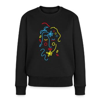 Flowers Woman - Women's Premium Organic Jumper - black - Front - Julia (174cm)