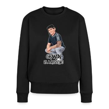 Rieser Grantler // Illustration - Frauen Premium Bio Pullover - Schwarz - Vorne - Julia (174cm)