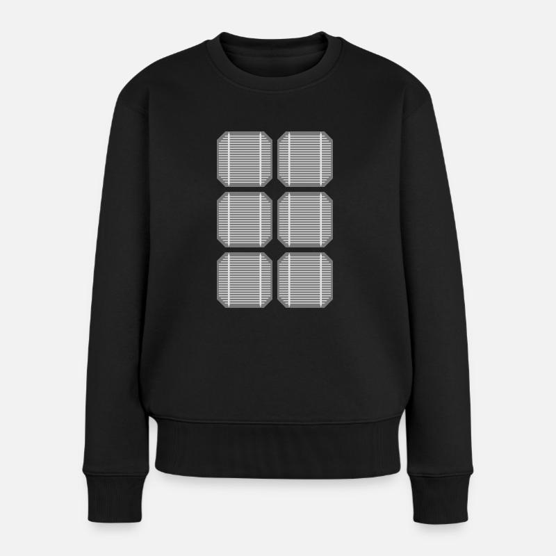 Solarzellen - Frauen Premium Bio Pullover - Schwarz