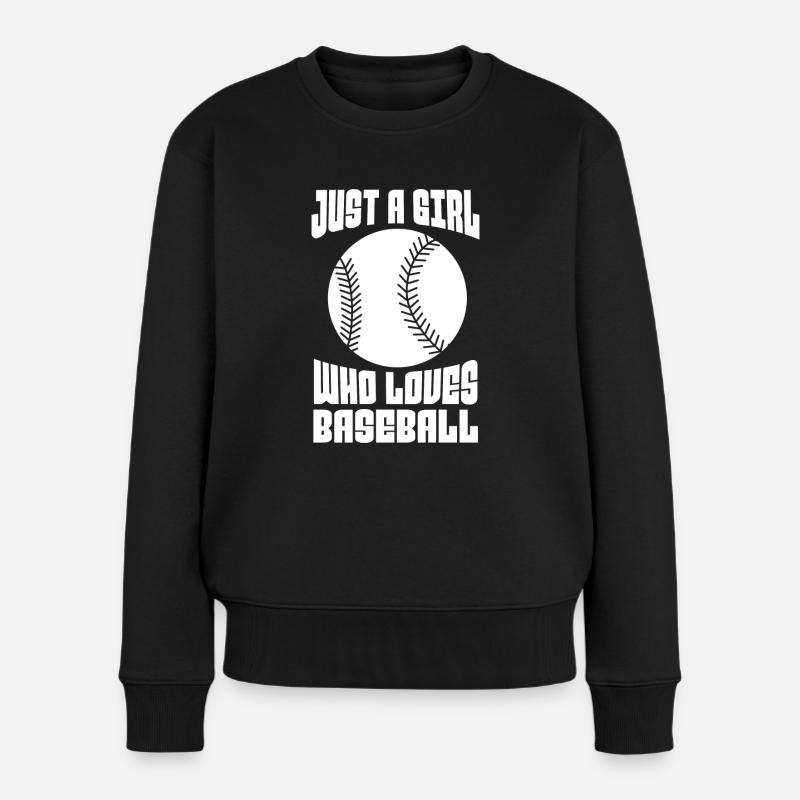 Baseball Baseballteam Baseballer Baseballspieler - Frauen Premium Bio Pullover - Schwarz
