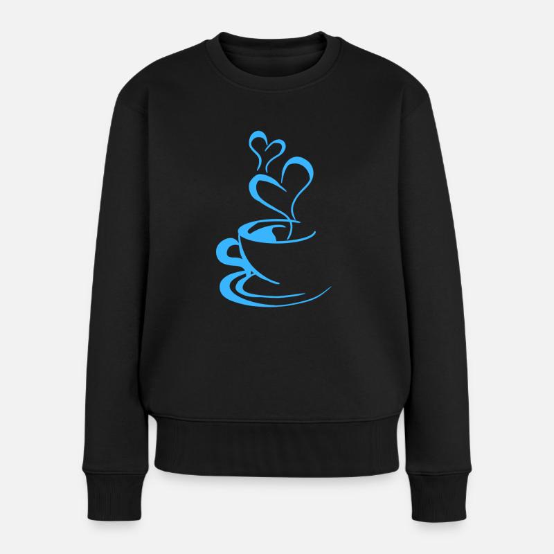 Blue Coffee Mug - Women's Premium Organic Jumper - black