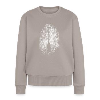 Paddle fingerprint passion water sports - Women's Premium Organic Jumper - taupe - Front - Julia (174cm)