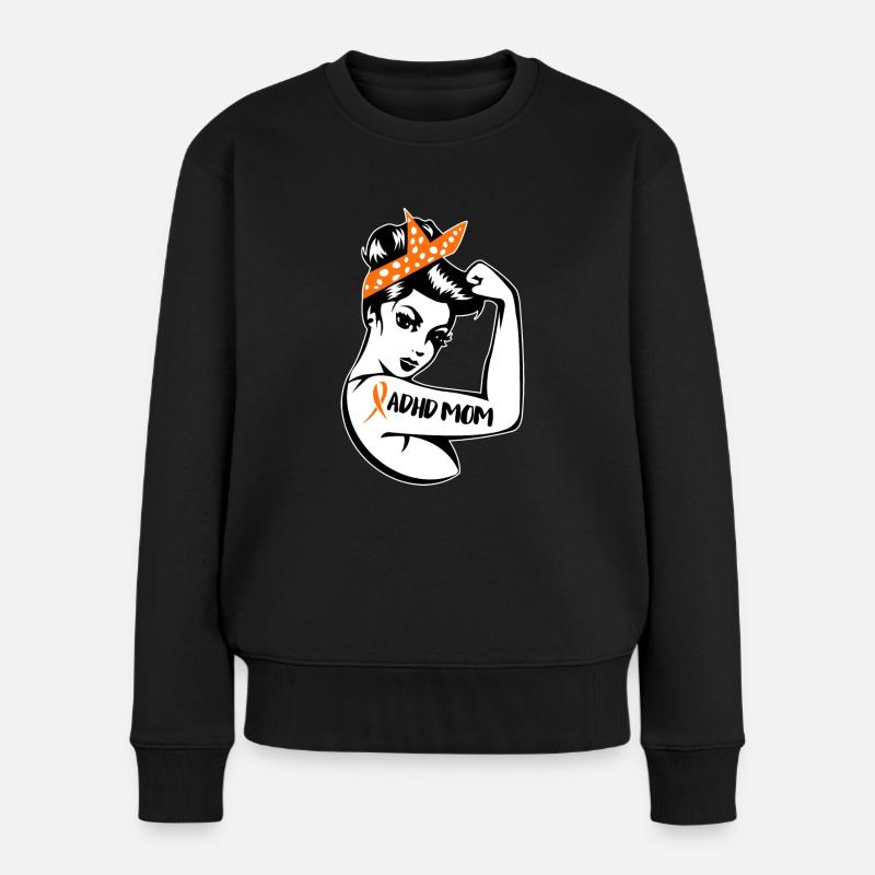 ADHS Aufmerksamkeitsstörung - Frauen Premium Bio Pullover - Schwarz