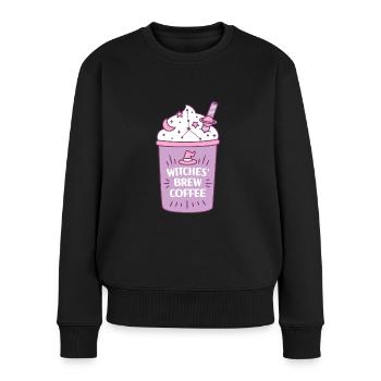 Witches Brew Coffee Astrology Funny - Women's Premium Organic Jumper - black - Front - Julia (174cm)