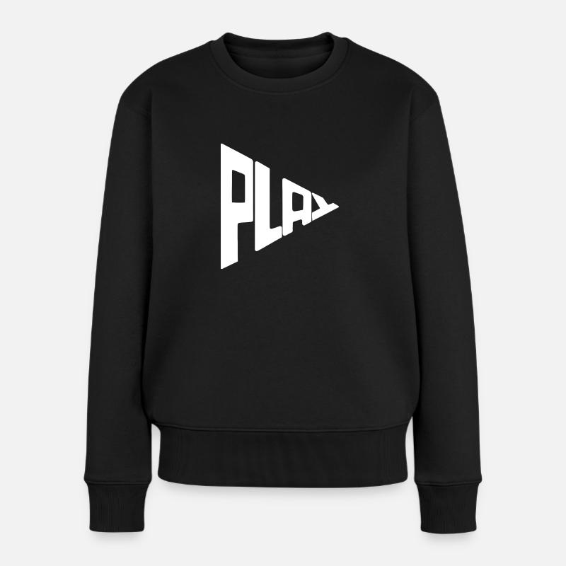 Play - Spiel - Frauen Premium Bio Pullover - Schwarz
