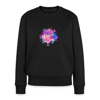 Dance Farbe, Tanzen, Dancer, Liebe, Love - Frauen Premium Bio Pullover - Schwarz - Vorne - Julia (174cm)