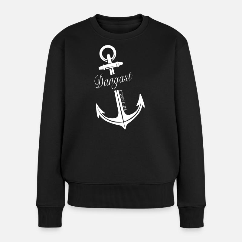 Dangast - Frauen Premium Bio Pullover - Schwarz