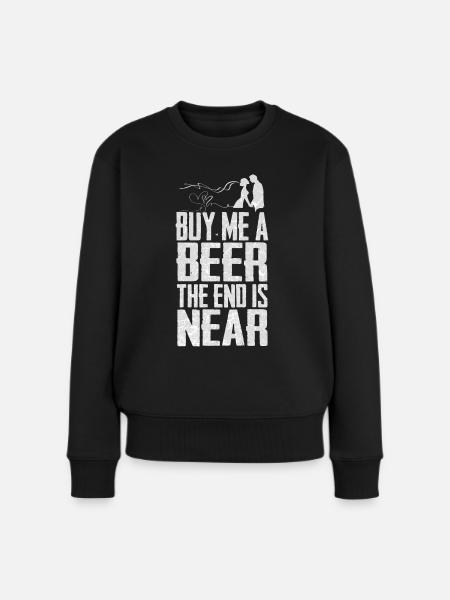 Lustiger Spruch für Junggesellen - Frauen Premium Bio Pullover - Schwarz