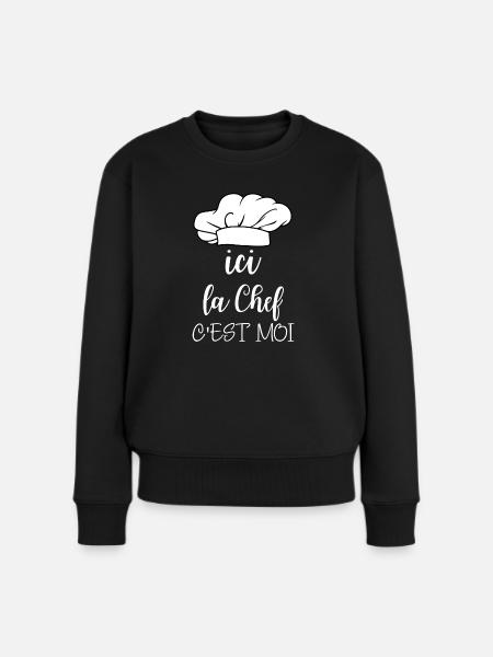 Ici la chef c'est moi - Pull Premium bio Femme - noir