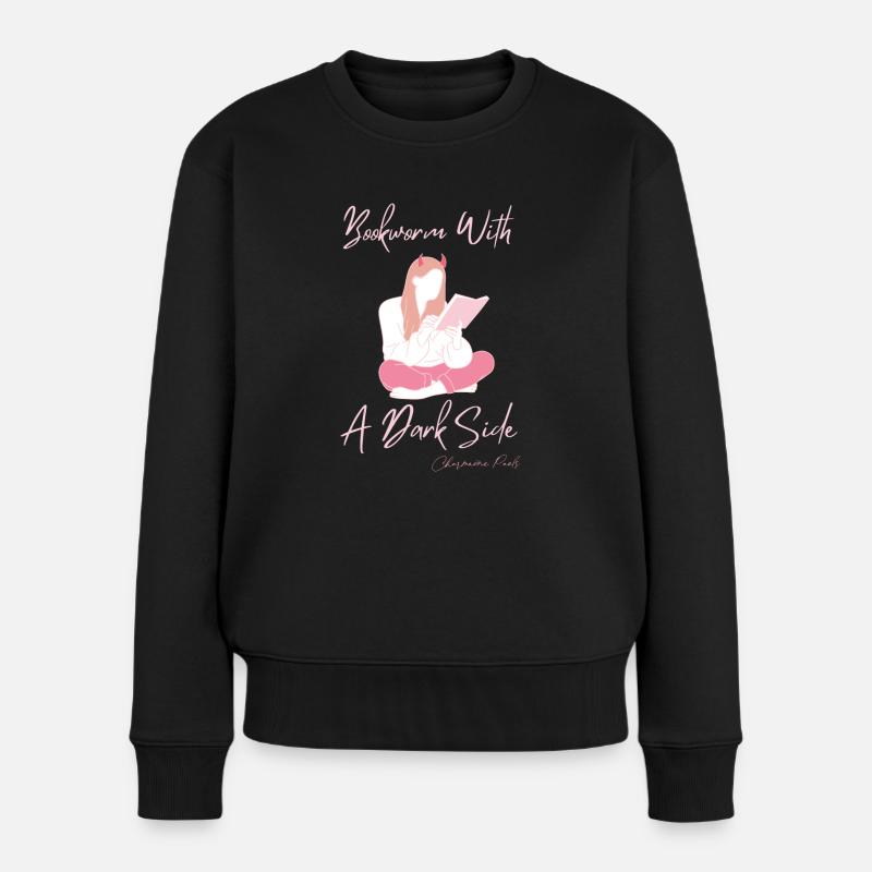 Rat de bibliothèque (rose) - Pull Premium bio Femme - noir