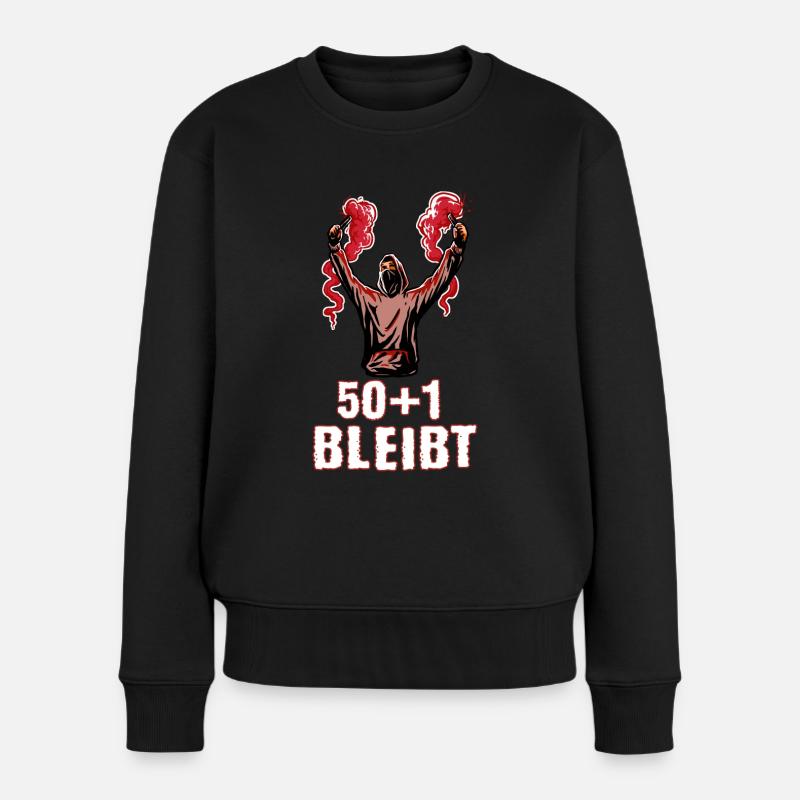 Fussball Ultras Fan Pyro Tradition - Frauen Premium Bio Pullover - Schwarz