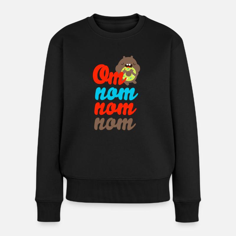 Om Nom Nom Nom Monstre - Pull Premium bio Femme - noir