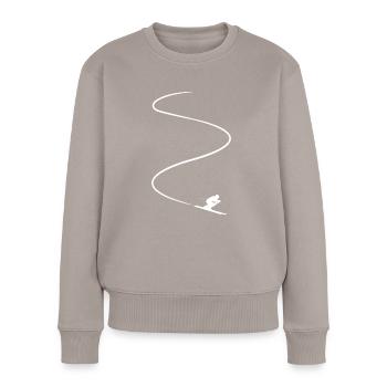 Ski alpin Skiiste Piste minimaliste - Pull Premium bio Femme - taupe - Devant - Julia (174cm)