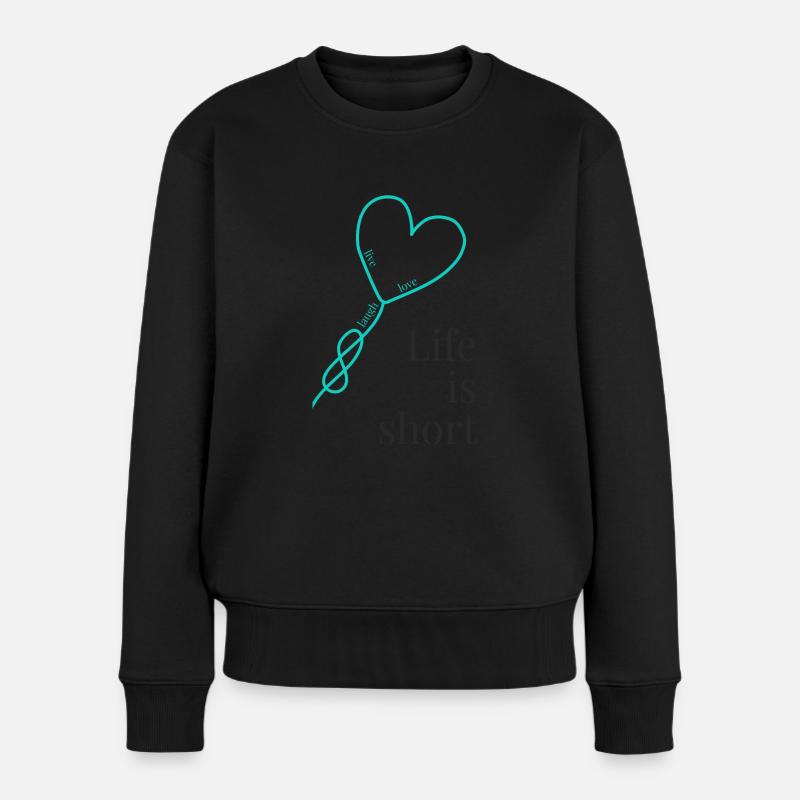 La vie est courte - Pull Premium bio Femme - noir