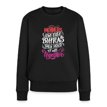 Mom Mom Mom Mother's Day - Mother's Day Design - Women's Premium Organic Jumper - black - Front - Julia (174cm)