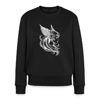 Shield Maiden, Valkyrie, Norse, Viking, Odin - Women's Premium Organic Jumper - black - Front - Julia (174cm)