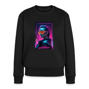 Neon Brille - Frauen Premium Bio Pullover - Schwarz - Vorne - Julia (174cm)